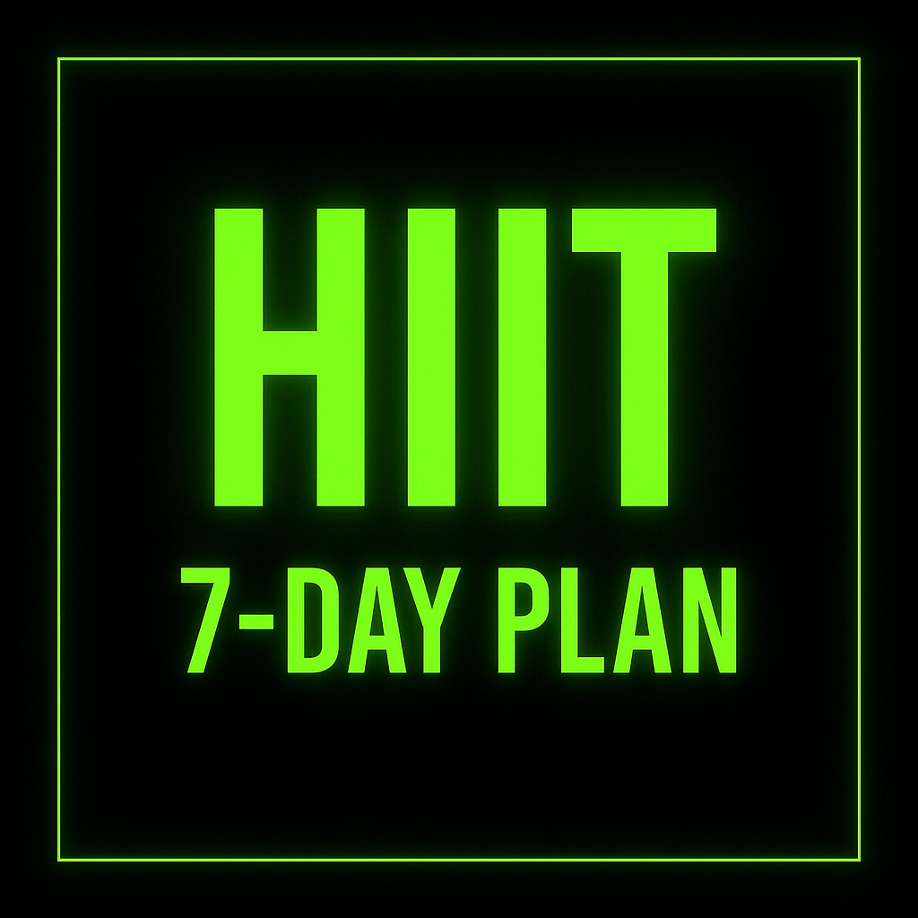 🏠 Schedule for HIIT Workout at Home 7 Day Fat- Burning Plan