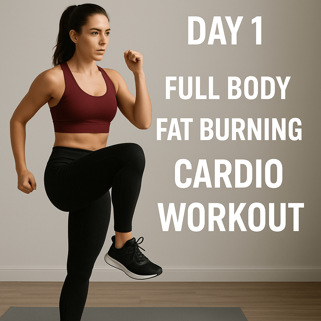 🏋️‍♀️ Day 1: Full Body Fat Burning Cardio Workout at Home | 20-Min
